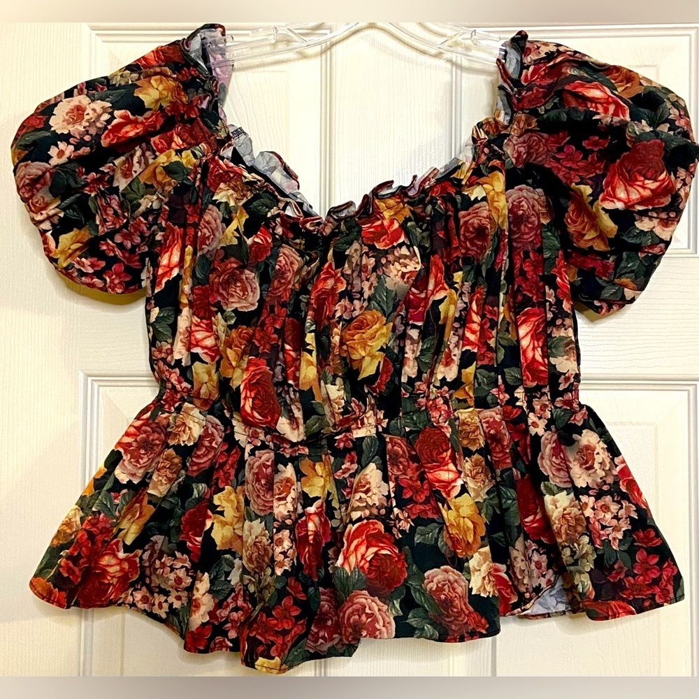 Antonio Melani Kayla Off the Shoulder Floral Blouse Size 12
